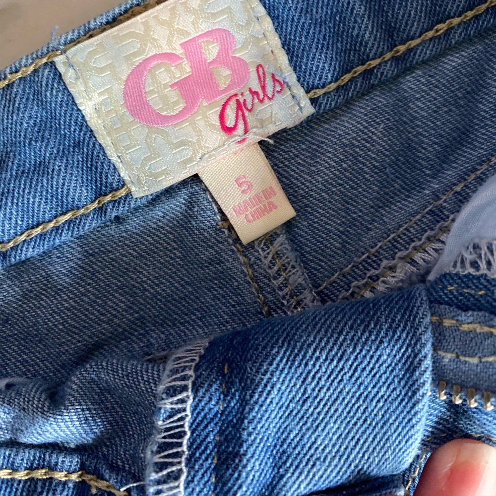 Boho Medium-Wash Frayed-Hem Jean Skirt for Toddler Girls 💙 - Picture 4 of 5